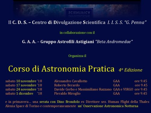 Corso di Astronomia Pratica –  4° edizione